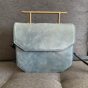 INITIAL Shoulder Bag with Metal Bar